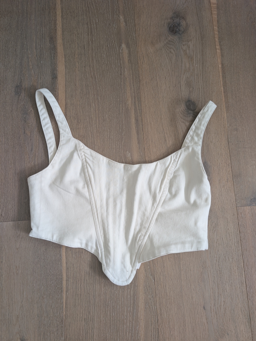Zara Cream Corset Crop Top
